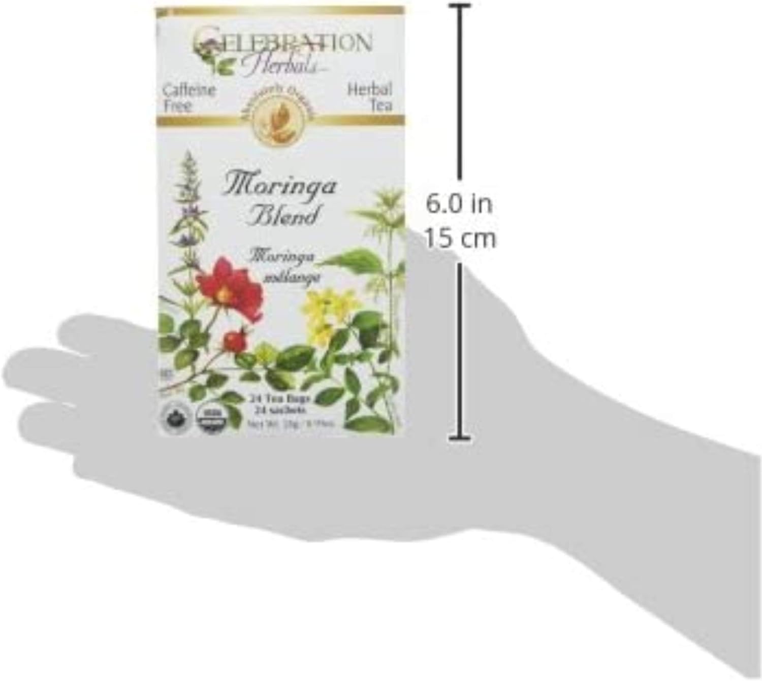 Celebration Herbals Moringa Blend Tea Organic 24 Bag, 0.02 Pound : Health & Household