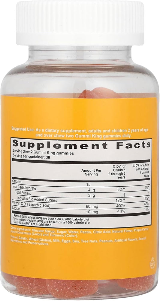 Vitamin-C Supplement, Orange, 60 Count