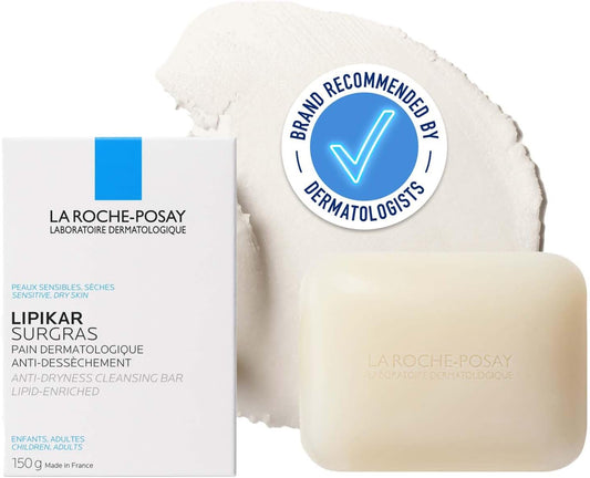 La Roche-Posay Lipikar Surgras Lipid-Enriched Cleansing Bar 150g : Amazon.co.uk: Beauty
