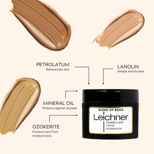 Leichner Camera Clear Tinted Foundation – Porcelain | 30Ml | Professional Full-Coverage & Moisturising Formula