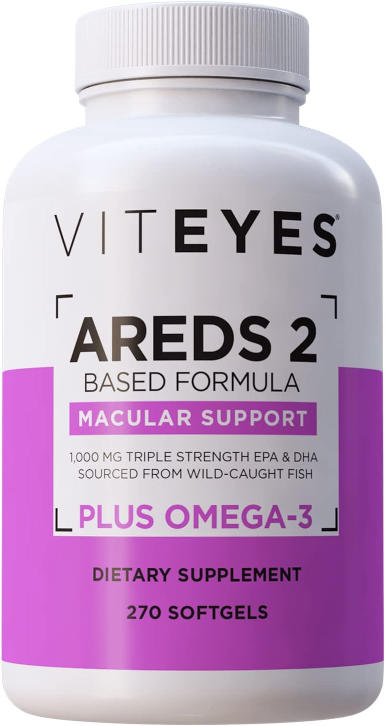 Viteyes AREDS 2 + Omega-3 Macular Support Softgels, Plus Triple Streng