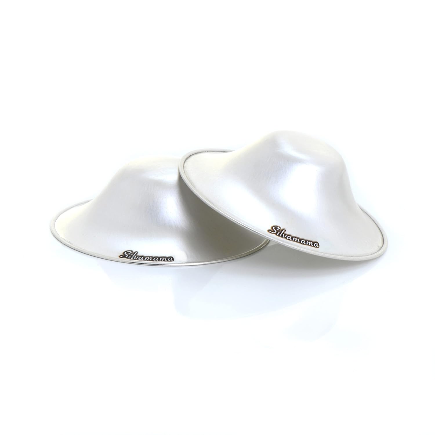 The Original Silvamama Silver Nursing Cups - Nipple Shields for Nursing Newborn-Pure Silver Nursing Cups Natural Breastfeeding Support for Moms (X-Large (925))