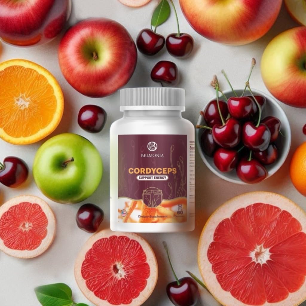 Cordyceps Mushroom Gummies — 5400Mg Per Serving*, Cherry, Grape, Apple & Orange Flavors, 60 Count, Vegan Mushroom Supplement For Energy, Focus & Brain Health, Made In Usa