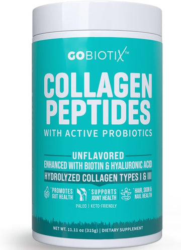 Collagen Powder Supplement With Probiotics - Hydrolyzed Protein Collagen Powder For Women - Supports Hair Skin And Nails - Gut And Joint Health - Collagen Peptides Type I And Iii - 30 Servings