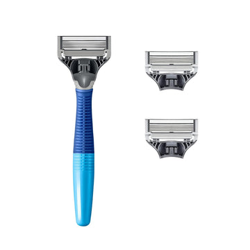 Harry's Razors for Men - Shaving Razors for Men includes a Mens Razor and 3 Razor Blade Refills (Ocean Blue)