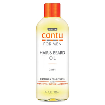 Cantu For Men Hair & Beard Oil, 3.4 Fl Oz (Packaging May Vary)