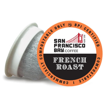 San Francisco Bay Compostable Coffee Pods - French Roast (80 Ct) K Cup Compatible including Keurig 2.0, Dark Roast