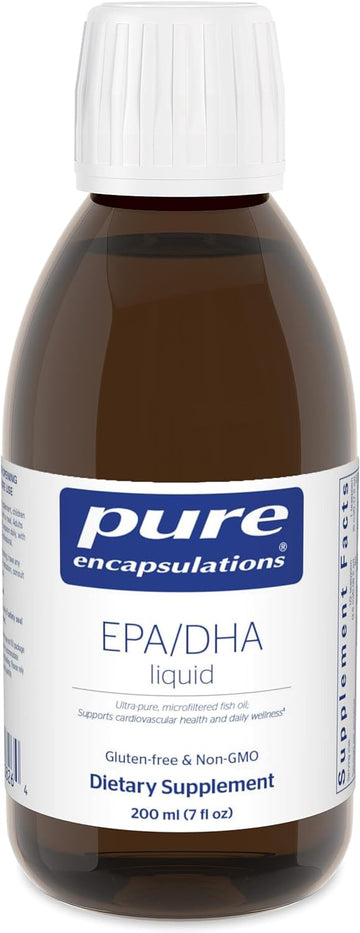 Pure Encapsulations EPA/DHA Liquid | Ultra-Pure, Molecularly Distilled Fish Oil Liquid | 7 fl. oz. | Lemon Flavor