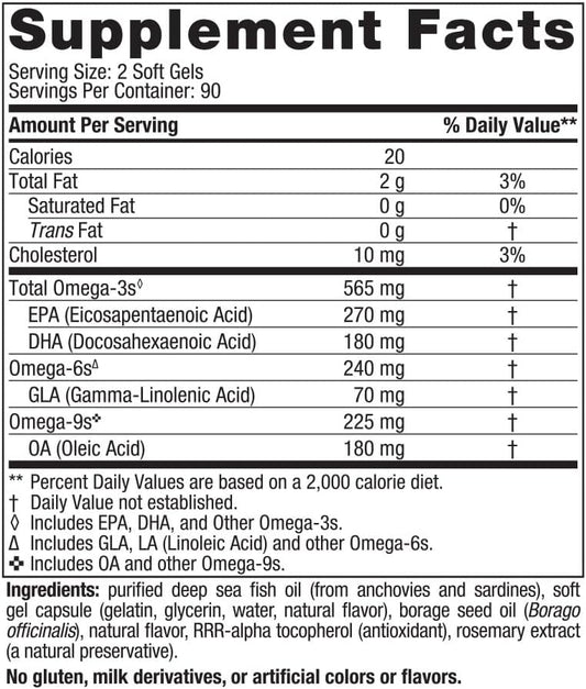 Nordic Naturals Complete Omega, Lemon Flavor - 180 Soft Gels - 565 mg