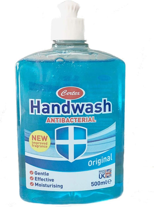 Certex Antibacterial Hand Wash 2 X 500Ml Original And Tea Tree & Aloe Vera. Anti Bac Made In The Uk For Clean Hands