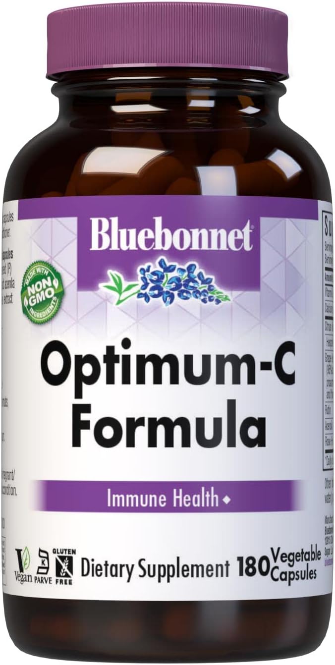 Bluebonnet Optimum C Formula Vegetable Capsules, 180 Count