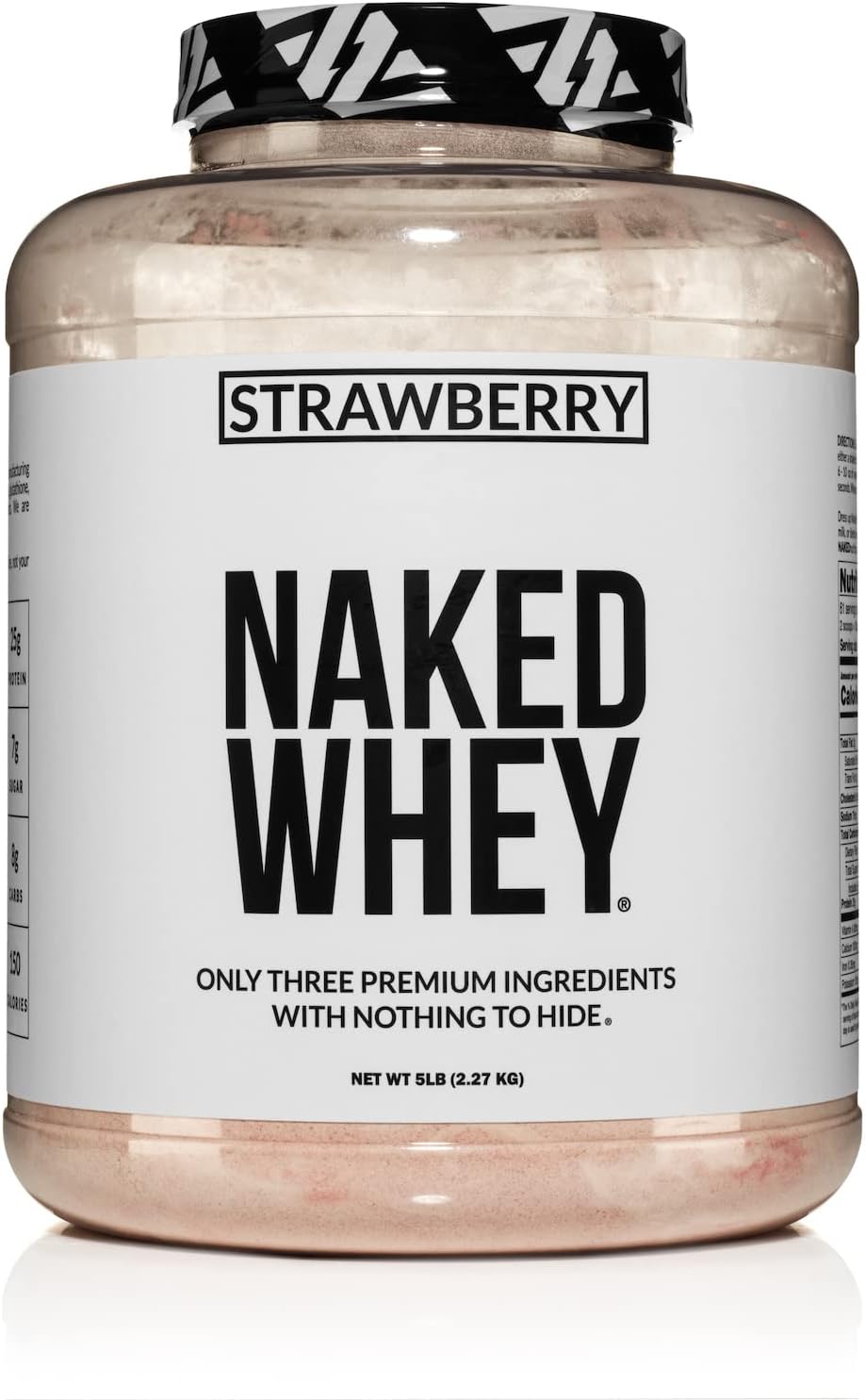 Strawberry Whey Protein - All Natural Grass Fed Whey Protein Powder + Dried Strawberries + Coconut Sugar- 5lb Bulk, GMO-Free, Soy Free, Gluten Free. Aid Muscle Growth & Recovery - 61 Servings