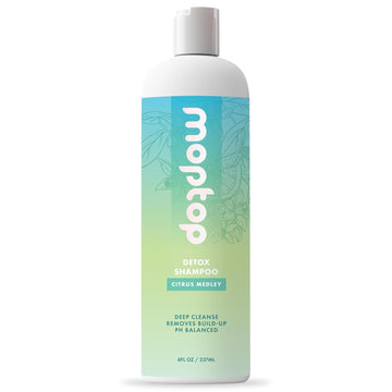 Moptop Detox Shampoo, Hair Cleanser, All Hair Types, Clarifying Shampoo Cleanse For Oil, Dirt, & Hard Water, Removes Buildup, Citrus Medley, 8Oz