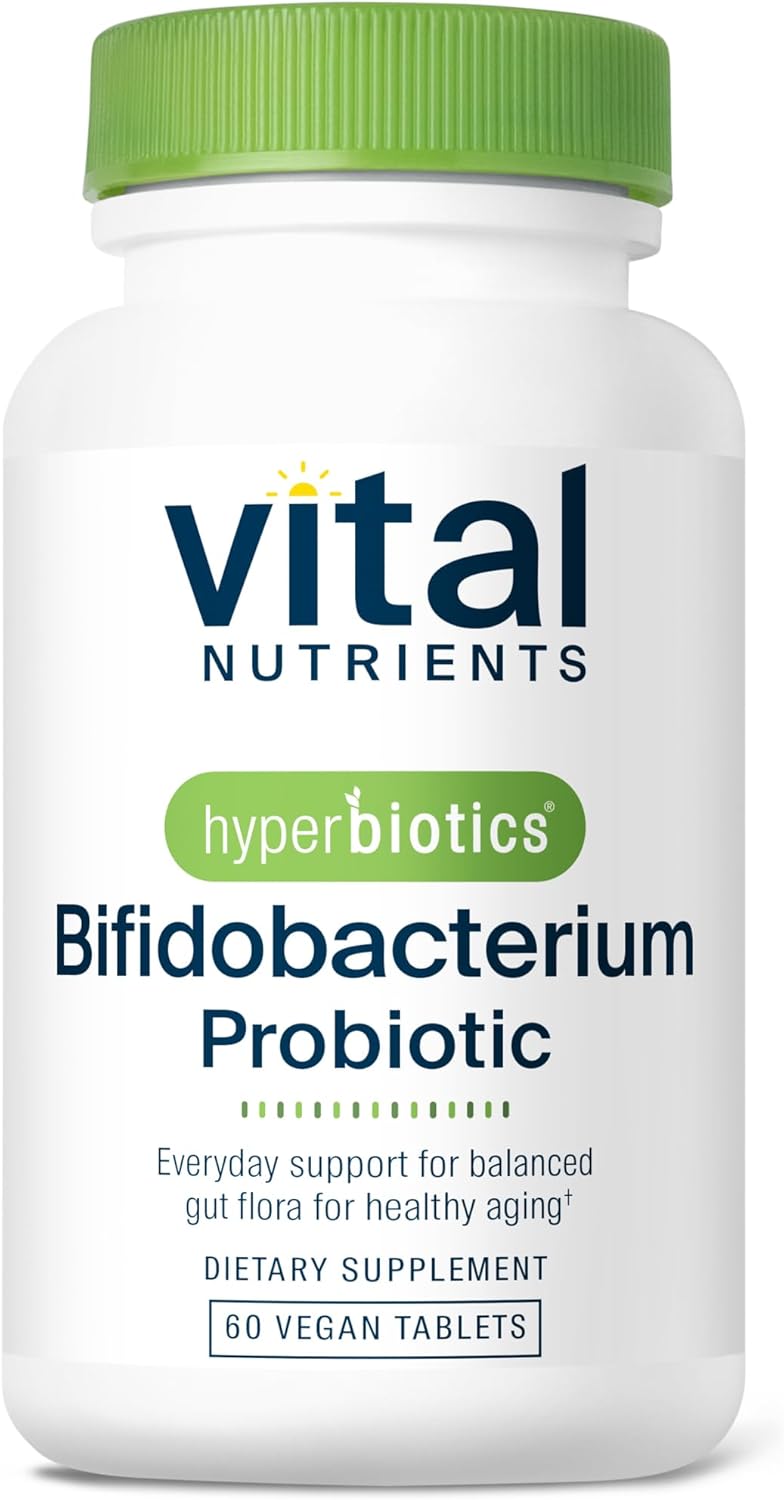 Hyperbiotics Vital Nutrients Bifidobacterium Probiotic | 7 Targeted Strains | Supports Immune And Digestive Health For Older Adults | Shelf-Stable | Vegan | 60 Tablets