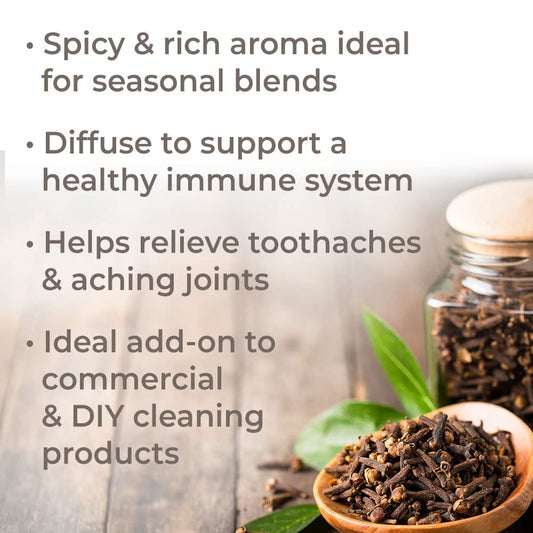 Plant Therapy Clove Bud Essential Oil 100% Pure, Undiluted, Natural Aromatherapy, Therapeutic Grade 10 Ml (1/3 Oz)