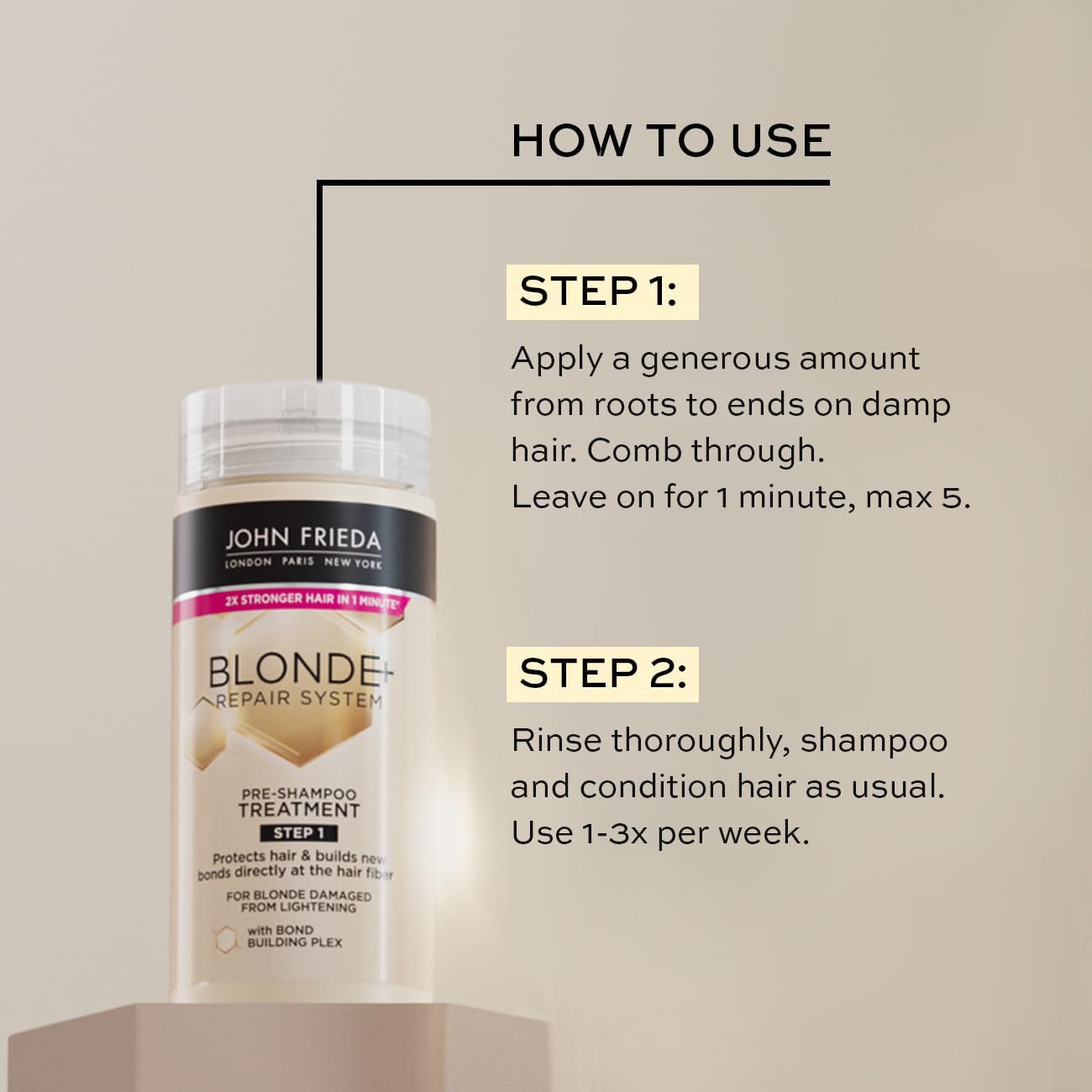 John Frieda Blonde+ Repair System Pre-Shampoo Treatment 100ml : Amazon.co.uk: Beauty