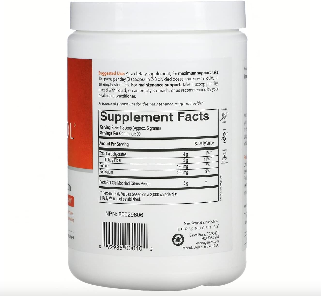 Econugenics Ultimate Cellular Health & Immune Support Pack | Honopure - Magnolia Bark Extract, 30 Capsules | Pectasol-C Modified Citrus Pectin, 454 Grams Bundle
