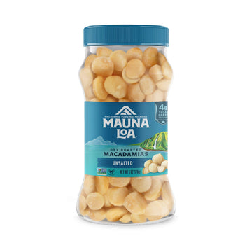 Mauna Loa Premium Hawaiian Roasted Macadamia Nuts, Unsalted, 6 Oz