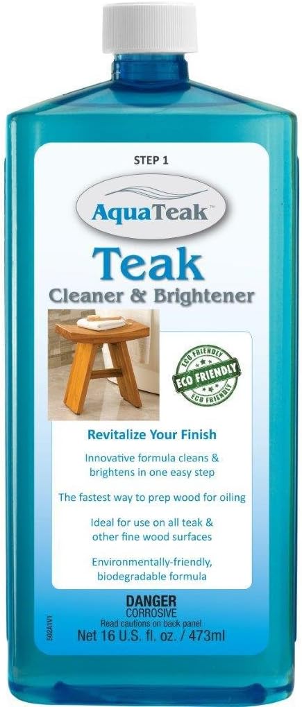 AquaTeak Care Kit: Premium Teak Oil & Teak Cleaner & Brightener : Health & Household