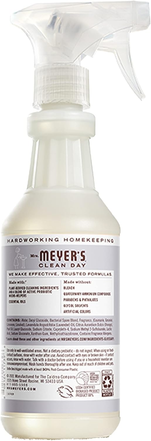 Mrs. Meyer'S Clean Day Probiotic Multi-Surface Spray, Made With Essential Oils And Other Thoughtfully Chosen Ingredients Lavender, 16 Fl Oz