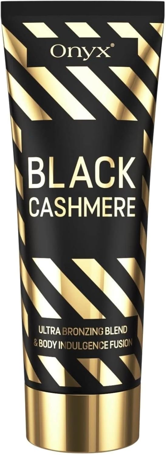 Onyx Black Cashmere Sunbed Cream | Dark Tanning Accelerator With Bronzer | Indoor & Outdoor Lotion Deep Golden Results | Ultra Smooth Finish & Long-Lasting Glow | Nourishing For Even, Streak-Free Tan