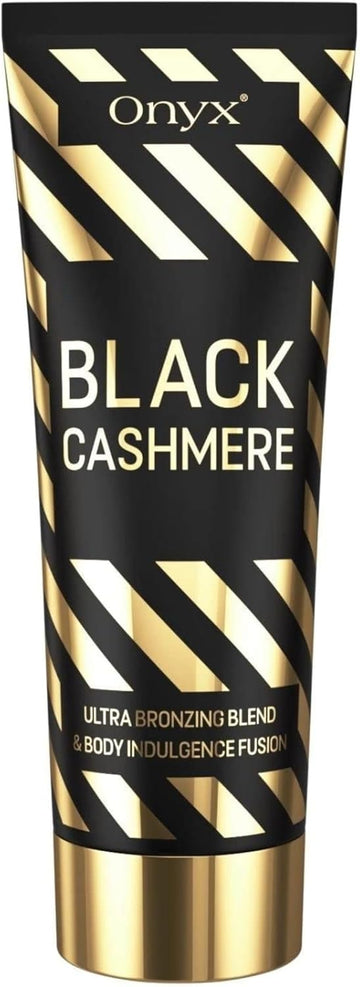 Onyx Black Cashmere Sunbed Cream | Dark Tanning Accelerator With Bronzer | Indoor & Outdoor Lotion Deep Golden Results | Ultra Smooth Finish & Long-Lasting Glow | Nourishing For Even, Streak-Free Tan