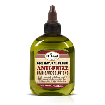 Difeel Premium 99% All Natural Anti-Frizz Hair Oil With Olive Oil, Vitamins A And E 7.1 Ounce