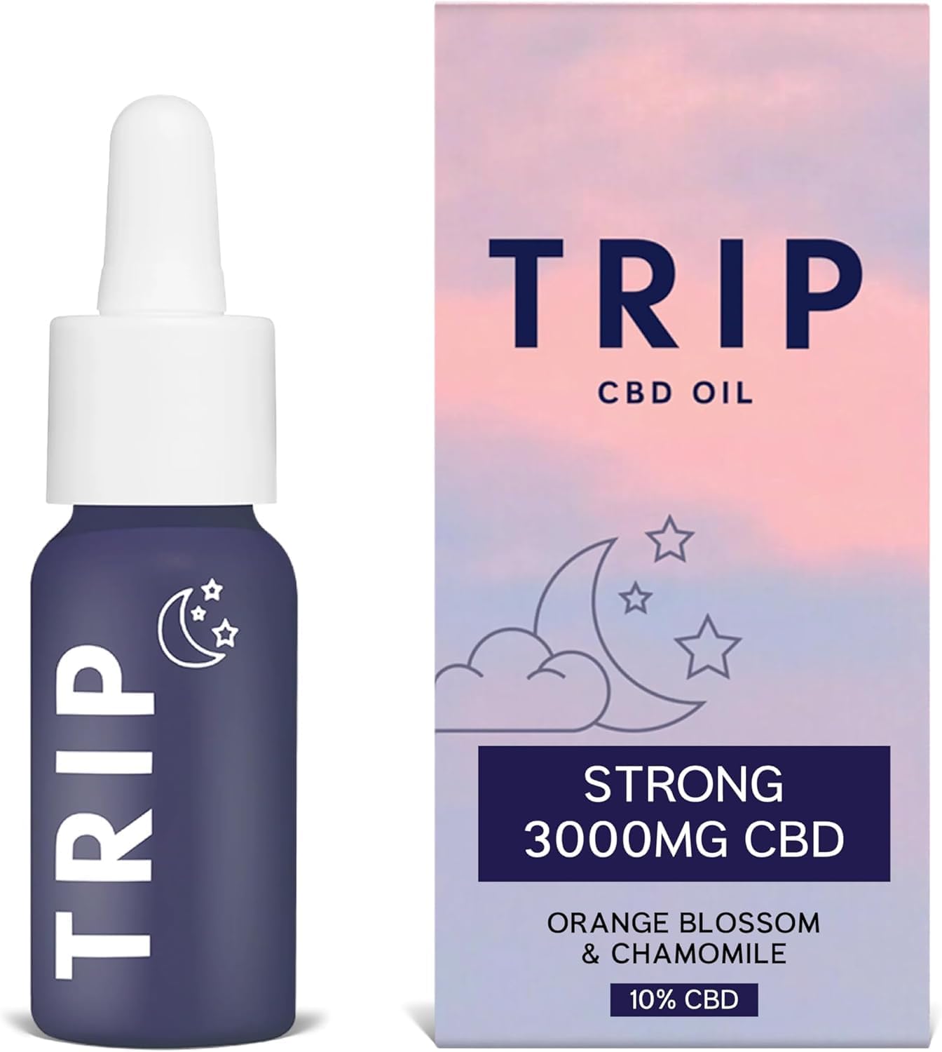 Trip Cbd Oil 3000Mg (High Strength), Dream Drops, Vegan, 100% Natural, Flavoured Cbd Oil Blended With Mct Coconut Oil - Feel Less Stress, Improve Sleep, Anxiety Relief - 30Ml