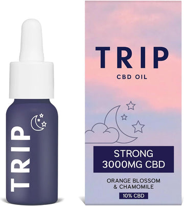 Trip Cbd Oil 3000Mg (High Strength), Dream Drops, Vegan, 100% Natural, Flavoured Cbd Oil Blended With Mct Coconut Oil - Feel Less Stress, Improve Sleep, Anxiety Relief - 30Ml