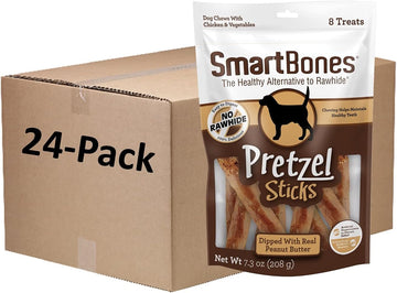 Smartbones No Artificial Colors Or Preservatives Pretzel-Style Chews, Treat Your Dog To A Fun Shapped Rawhide-Free Chew , 8 Stick