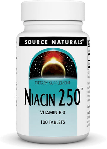 Source Naturals Niacin 250 Tablet, 100 Count