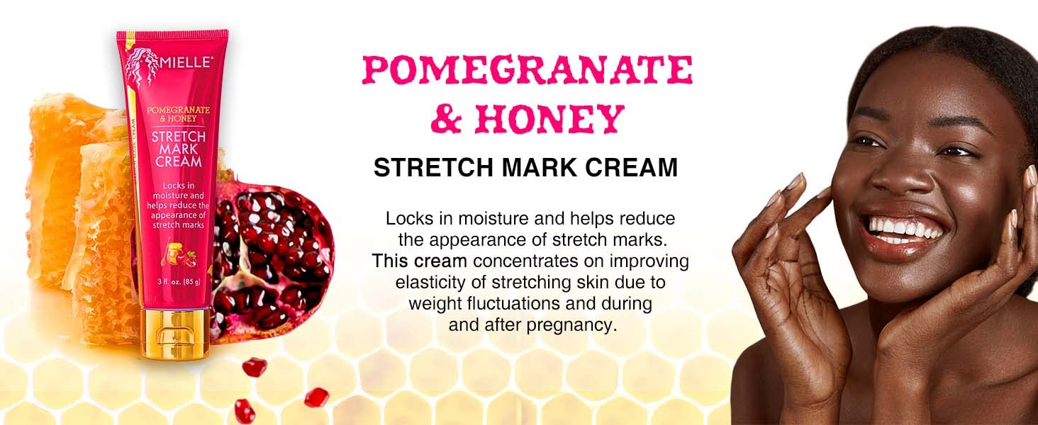 Mielle Organics Pomegranate & Honey Stretch Mark Cream, 3 Ounces : Beauty & Personal Care