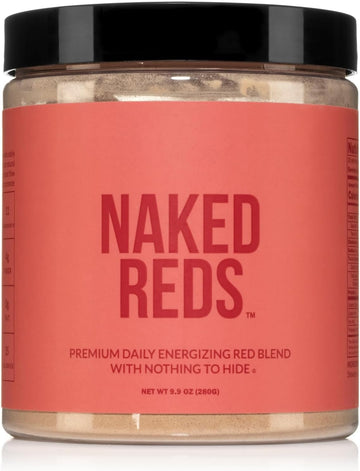 Naked Reds Superfood Powder - Healthy, Energizing Polyphenol Fruit Powder Mix, No Fillers, Nothing Artificial, Vegan, Non-Gmo, Gluten Free - 28 Servings