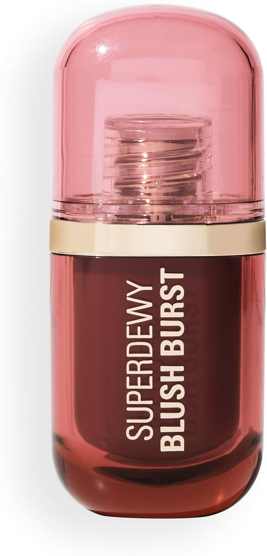 Revolution Superdewy Liquid Blush Burst, Buildable Colour For Cheek, Serum Formula With Peptides & Hyaluronic Acid, Vegan & Cruelty-Free, Caramel Cooler Bronze, 4.2Ml