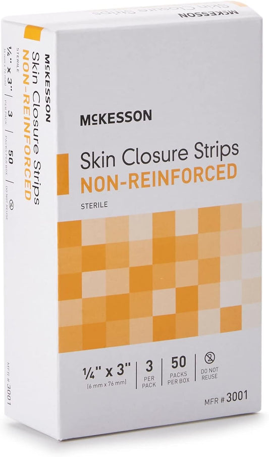 Mckesson Skin Closure Strips, Sterile, Non-Reinforced, 1/4 In X 3 In, 50 Count