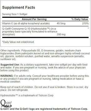 Swanson Q-Gel Mega 200 200 Milligrams 30 Sgels (2 Pack)