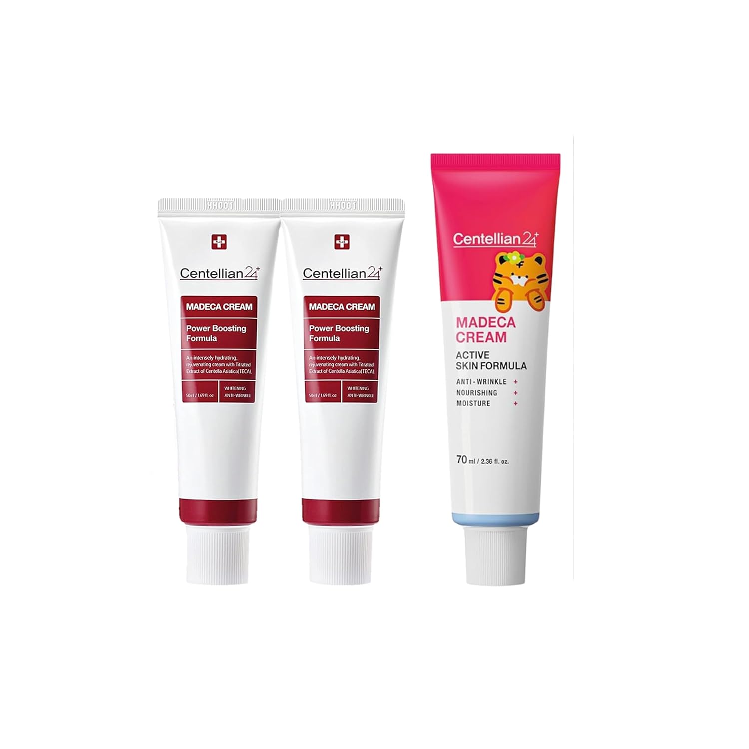 Centellian 24 Madeca Cream (Season 4, 1.7+1.7Fl Oz) + Madeca Cream (Special Edition - Thank You, 2.4Fl Oz) - Korean Skin Care, Sensitive Skin With Teca, Centella Asiatica & Madecassoside