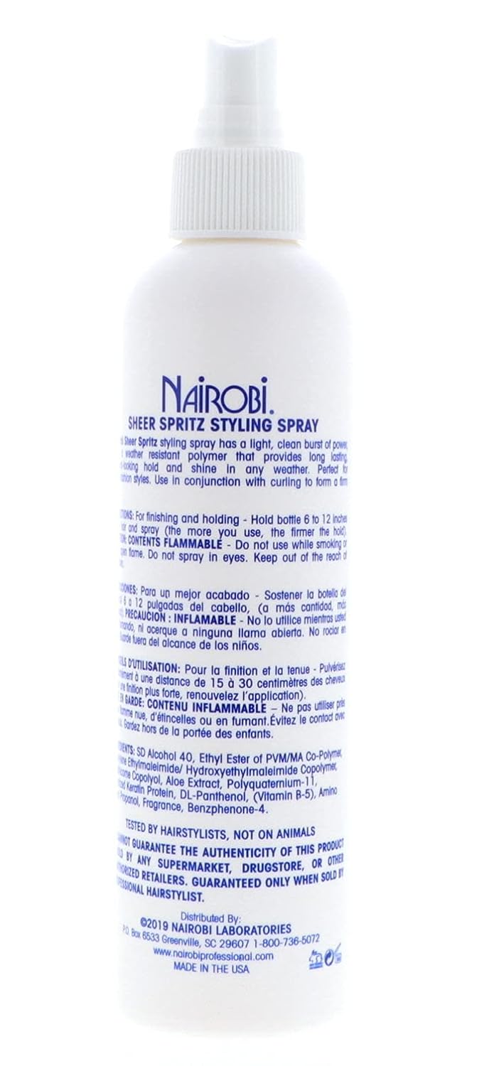 Nairobi Sheer Spritz Hair Spray, 8 Ounce : Beauty & Personal Care