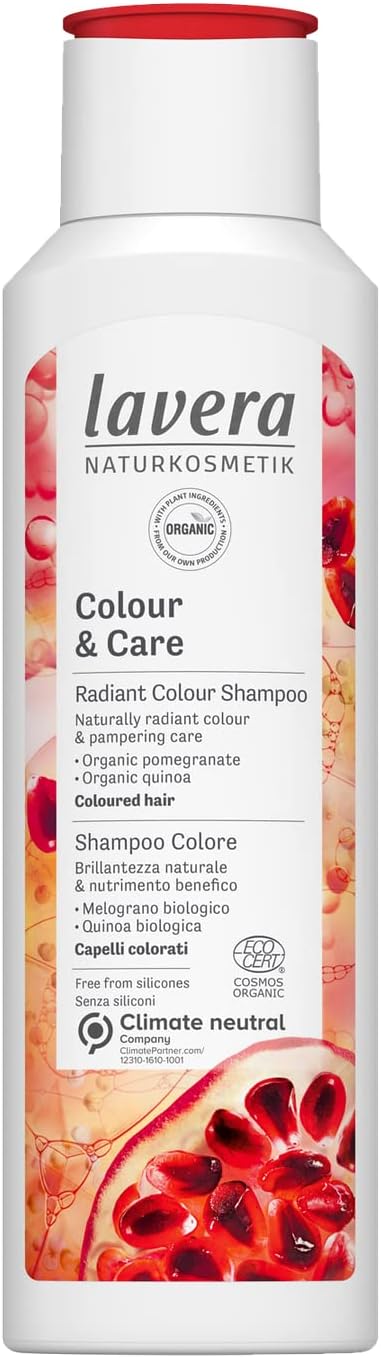 Lavera Shampoo Colour And Care • Radiant Colour Shampoo • Hair Care • Natural Cosmetics • Vegan • Certified • 250Ml