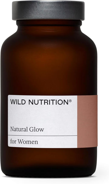 Wild Nutrition Food-Grown® Natural Glow | Supports Collagen Formation And Skin Pigmentation | Supports Skin, Hair And Nail Health | Melaline, Biotin, Vitamin C And E | 60 Capsules