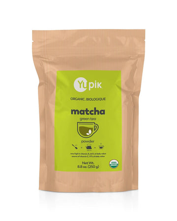 Yupik Organic Japanese Matcha Green Tea Powder, 8.8 Oz, Non-Gmo, Vegan, Gluten-Free