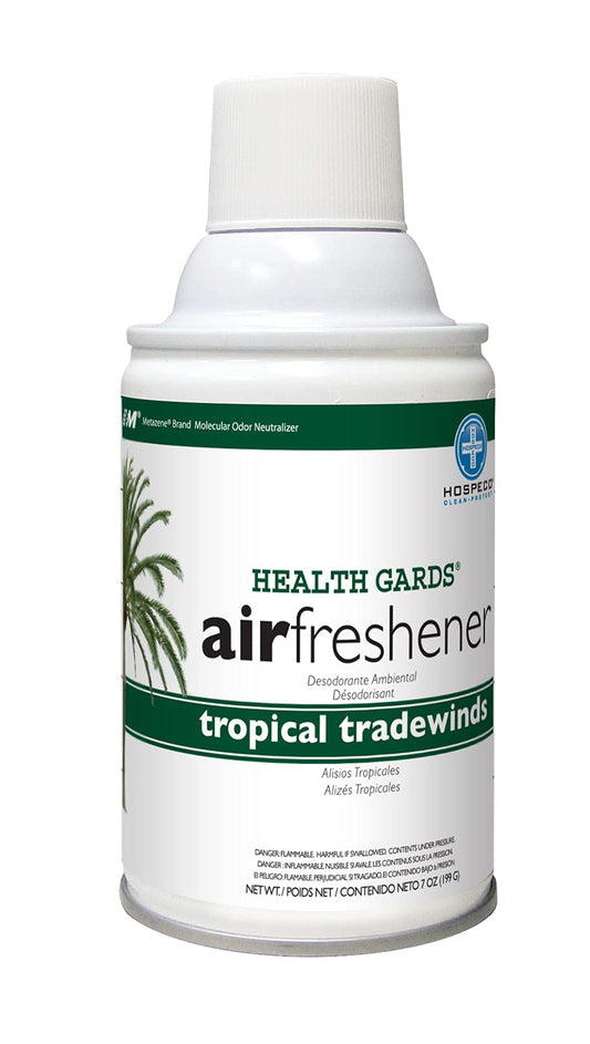 Hospeco Health Gards 07908 Tropical Tradewinds Metered Aerosol Air Freshener, 7 oz Can (Case of 12)