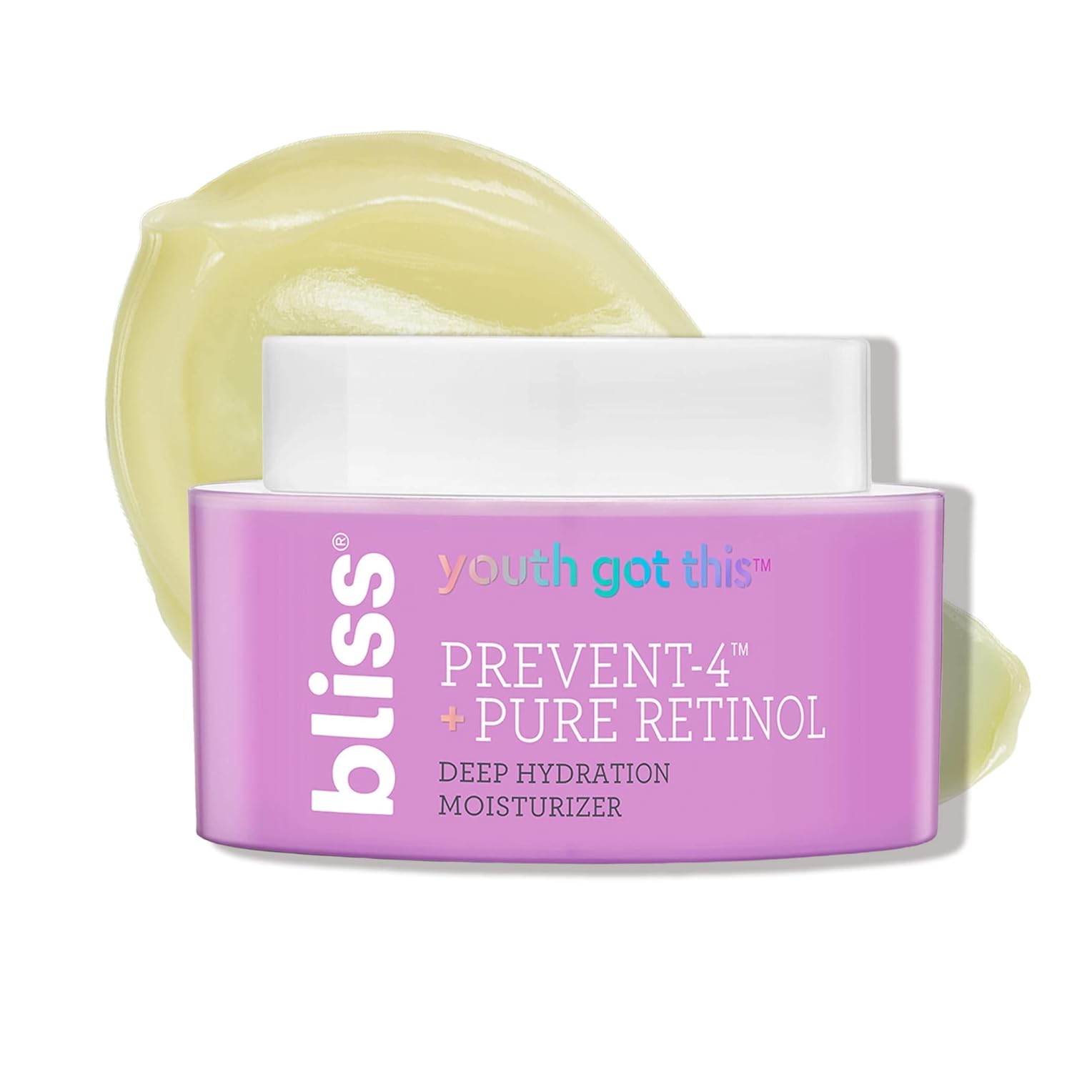 bliss Youth Got This and Pure Retinol Deep Hydration Moisturiser Visibly Diminishes Fine Lines Clean Fragrance-Free Cruelty-Free Paraben Free Vegan 50 ml