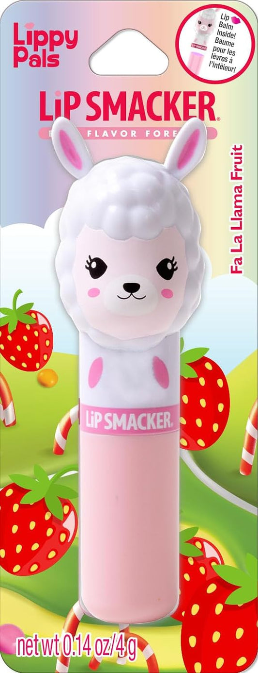 Lip Smacker Lippy Pals Llama, Flavored Moisturizing & Smoothing Soft Shine Lip Balm, Hydrating & Protecting Fun Tasty Flavors, Cruelty-Free & Vegan - Straw-ma-Llama berry