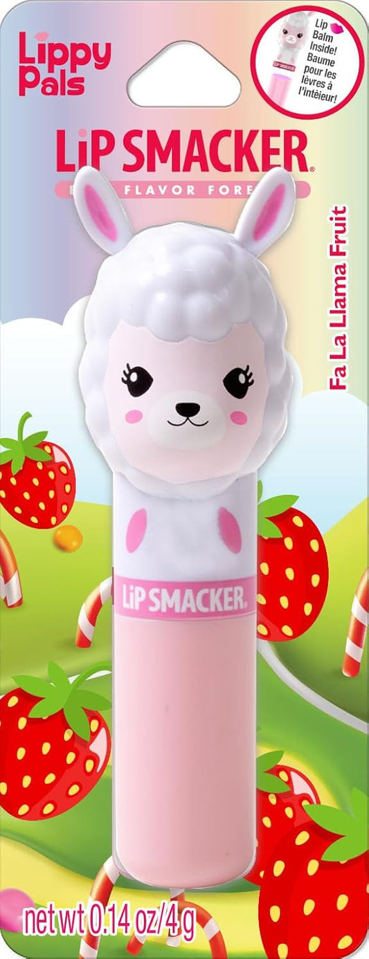 Lip Smacker Lippy Pals Llama, Flavored Moisturizing & Smoothing Soft Shine Lip Balm, Hydrating & Protecting Fun Tasty Flavors, Cruelty-Free & Vegan - Straw-Ma-Llama Berry
