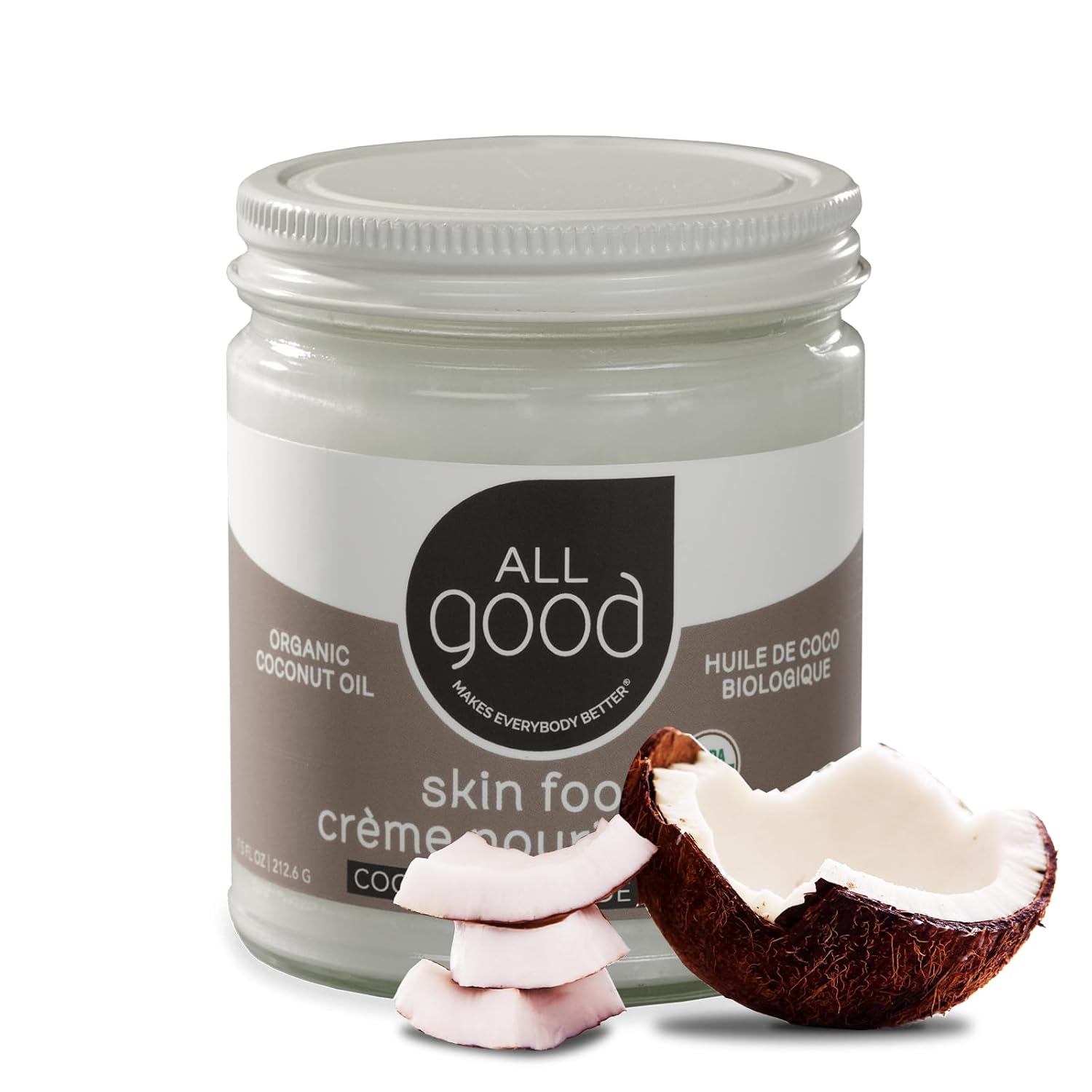 All Good Organic Coconut Oil Skin Food - Natural Moisturizing Skin Care - Non Gmo - Vegan (Coconut)