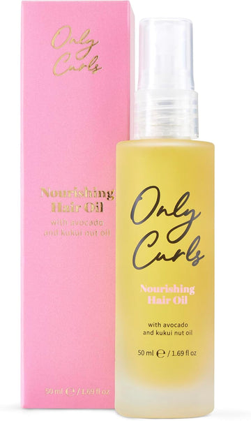Only Curls Nourishing Hair Oil 50Ml – Lightweight, Frizz-Control Oil For Hydrated, Shiny, And Healthy Curls – Vegan & Cruelty-Free
