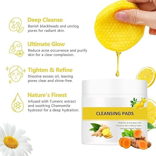Botanical Face & Body Cleansing Pads – Exfoliating Pre-Soaked Wipes for Daily Skincare (30 or 100 Pads) ((100PADS))