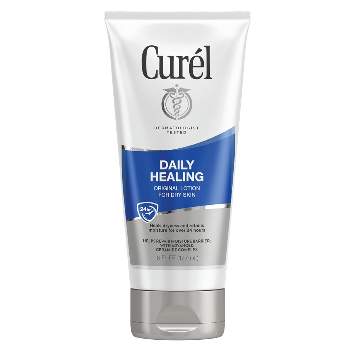 Curél Daily Healing Hand and Body Lotion, Moisturizer Nourishes Dry Skin with Advanced Ceramides Complex, helps to Repair Moisture Barrier, 6 Ounces