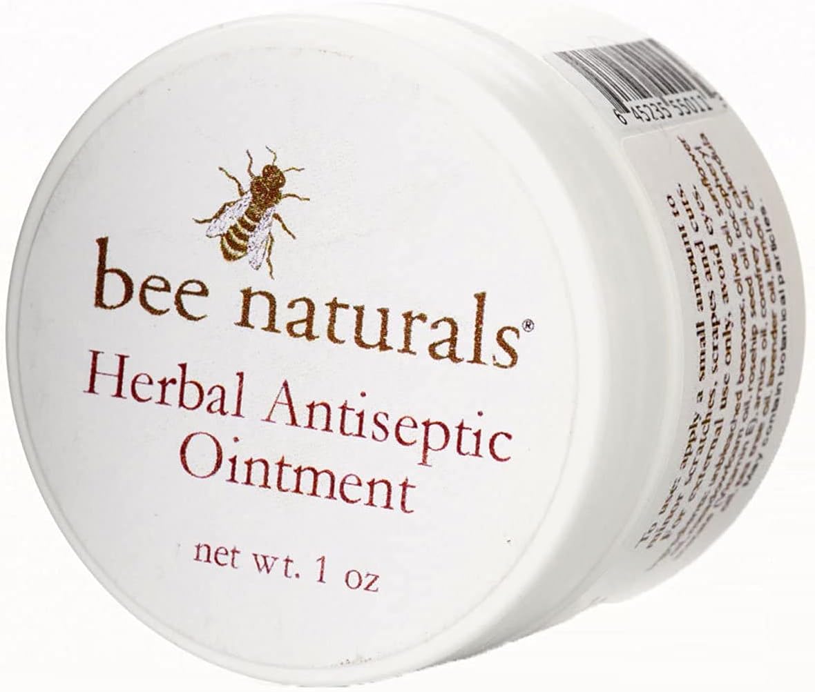 Herbal Antiseptic Ointment - Calendula, Arnica & Comfrey Oil for Minor Cuts & Scratches - Antibiotic-Free- Healing- good for cuts,scrapes, bruises, bites - Bee Naturals